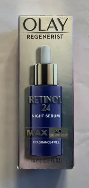 Olay Retinol 24 Night Serum Max 2X Vitamin B3 Fragrance-Free 40 mL 1.3 fl oz NEW