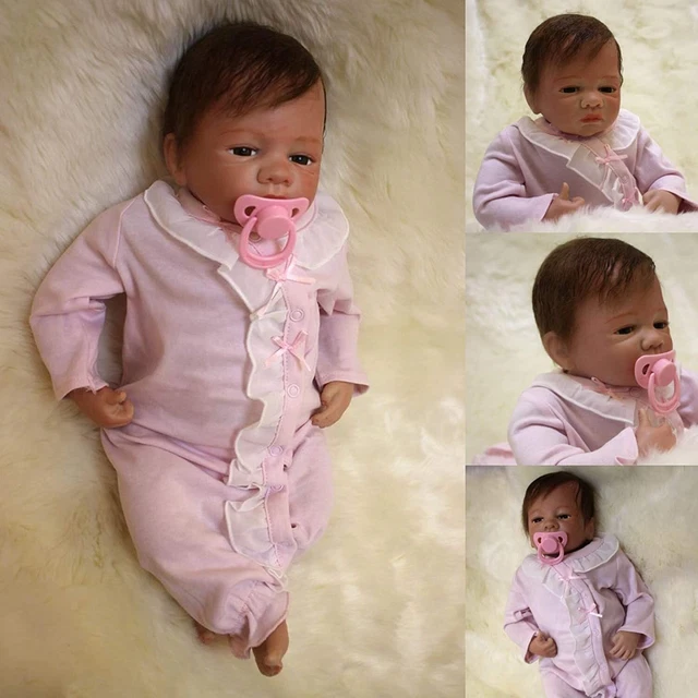 20" Reborn Dolls Baby Lifelike Silicone Vinyl Handmade Newborn Doll Xmas Gift
