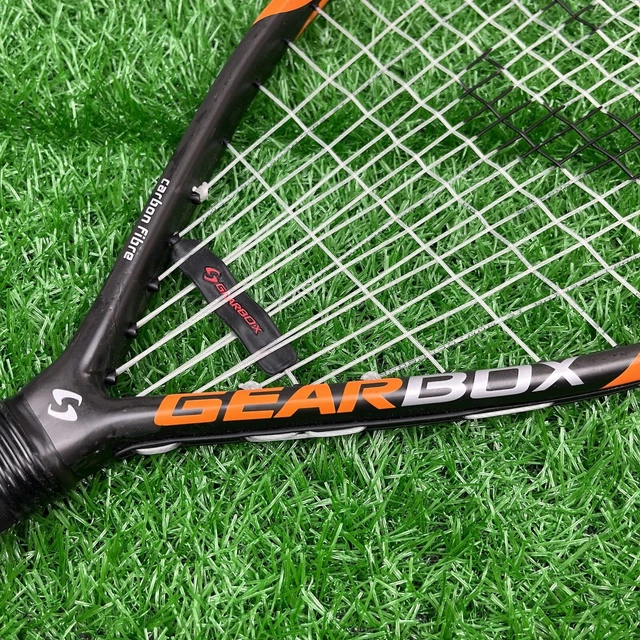 GEARBOX GB 75 Gray/Orange Carbon Fibre Racquetball Racquet 190G GEARBOX GB 75 Gray/Orange Carbon Fibre Racquetball Racquet 190G