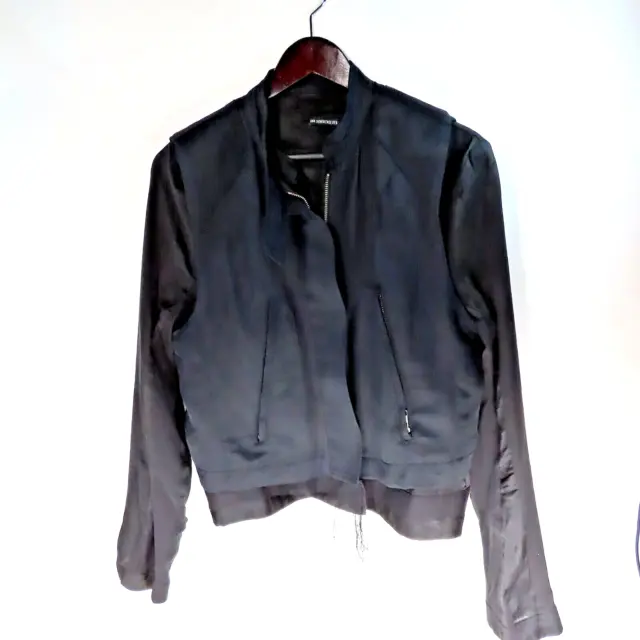 Ann Demeulemeester Layered Design Black Blouse With Collarless Vest  Size 42