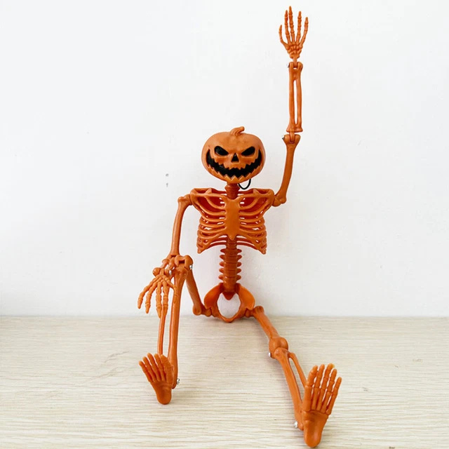 2 Pcs Halloween Landscape Prop Human Skeleton Model Ornaments Toy