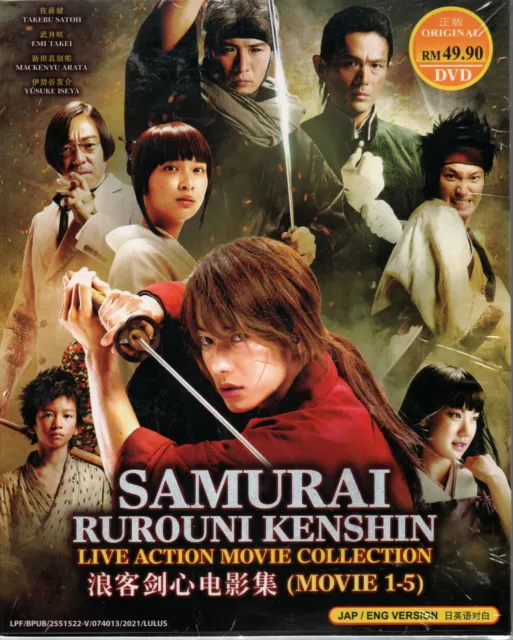 Japanese Movie DVD Rurouni Kenshin Live Action Movie Collection (Movie 1-5)