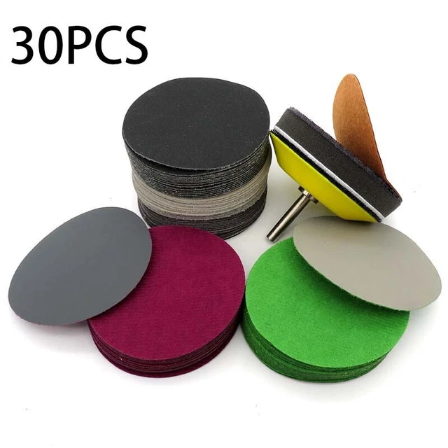 30pcs Carta Abrasiva Levigatura Disco Rotondo 800/1500/2000/ 2500/ 3000/