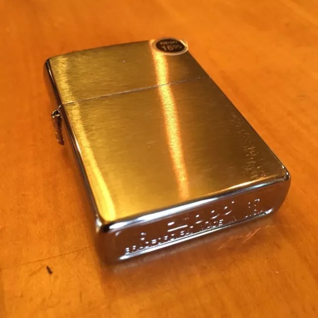 Genuine Zippo classic brushed chrome windproof Lighter CASE ONLY No Insert/Box