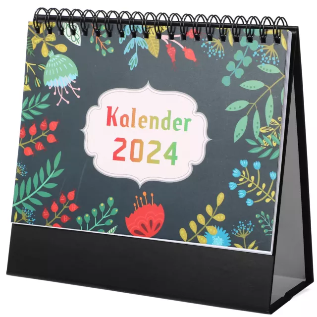 1 Stück Deutscher Tischkalender 2024 Tischkalender Spulendesign Tischkalender