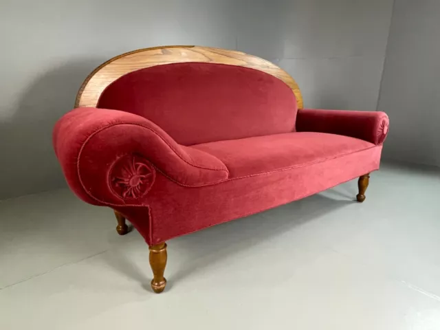 EB4811 Vintage Danish Art Deco Chaise Lounge, Oak frame, 1940s VCHA