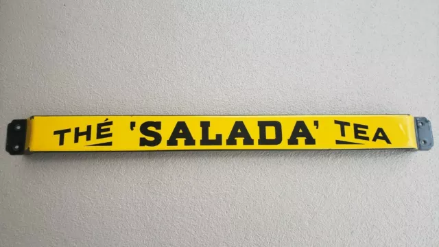 Vintage advertising thé salada tea door push bar soda sign