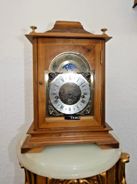 38252 - 40cm H Franz Hermle Table Clock With Westminster Chime Moon Display Mens