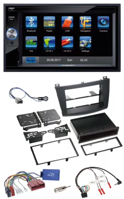 Blaupunkt Lenkrad USB Bluetooth TMC 2DIN Navigation für Mazda 3 09-13 Can-Bus