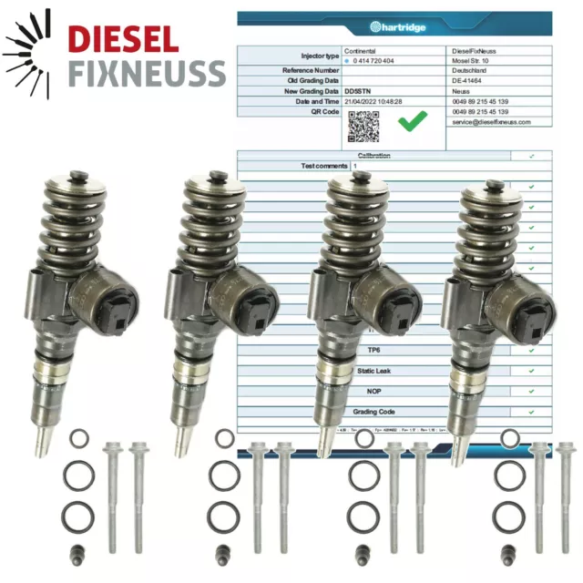 4x Buse Pompe Unité 0414720404 VW Seat Audi Skoda 2,0 Tdi Bkd 03G130073G-GX