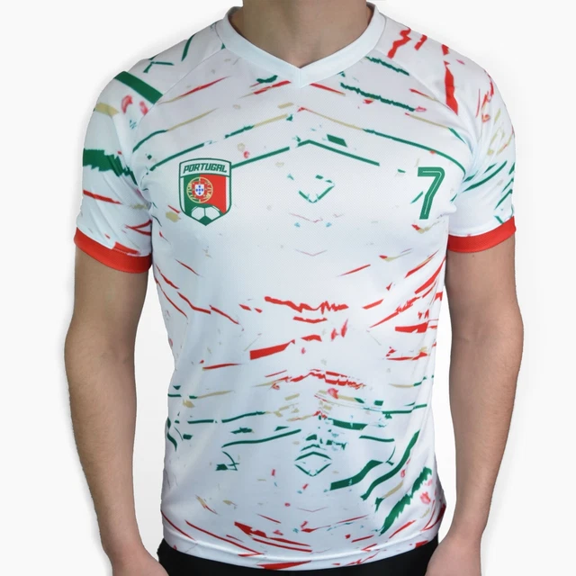 Maillot Portugal Football UNITIF - Drapeau Portugais, Design Moderne - Hommage Aux Couleurs Nationales - Tissu Respirant - Unisexe