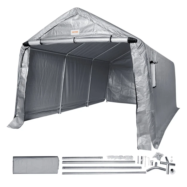 Abri Garage 3,3x4,7m TOOLPORT - Tente De Stockage PE 450 N, Vert Foncé