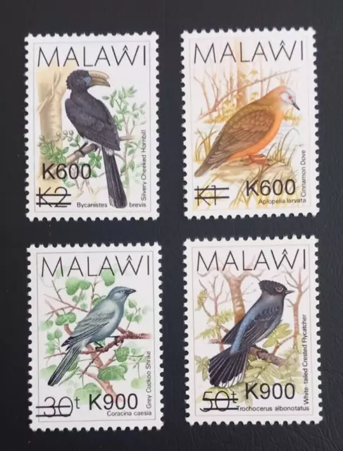 Malawi 2017 Birds Set Of 4 With O/Print Unmounted Mint Lot 129