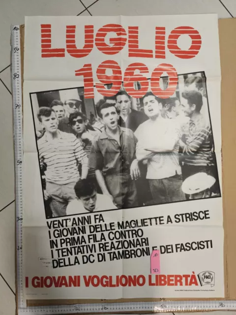 Manifesto Fgci Federazione Giovanile Comunista Italiana 1980 Dc Fascismo Trambon