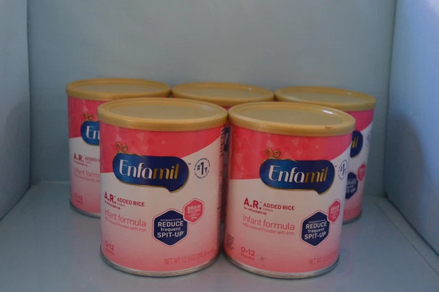 (5) EnfamiI AR Added Rice Powder Infant Formula w/iron, 12.9 oz Each, Exp 03/25