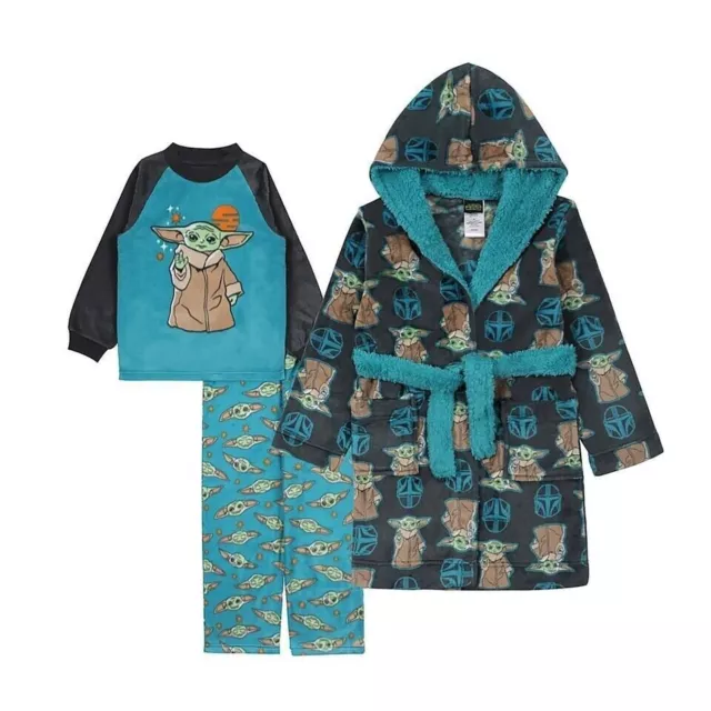 New! Star Wars Kids' 2-piece Pajamas with Robe long Sleeve Top  Size 5