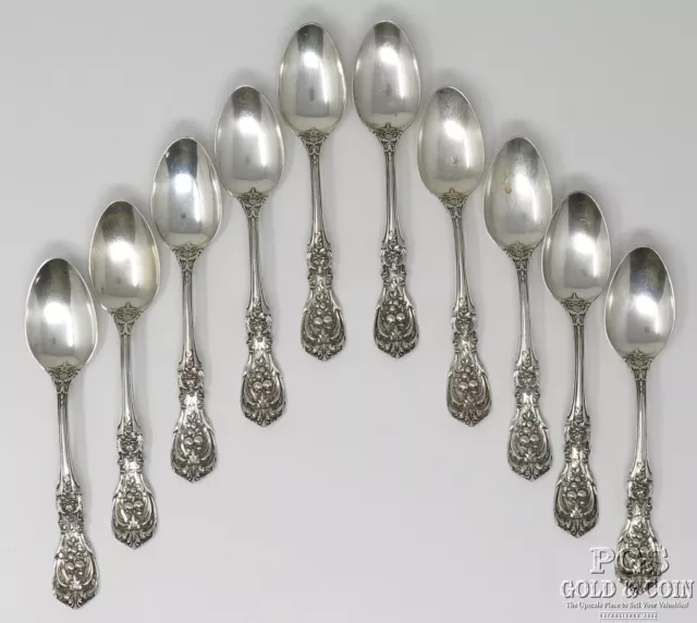 (10) Antique Sterling Silver Reed & Barton Francis 1st Tea Spoons 223.7g  28039