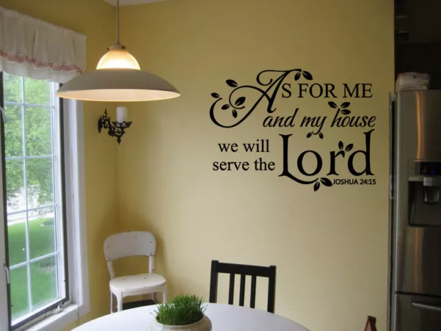 As For Me And My House We Will Serve The Lord Vinyl Wall Decal Quote Sticker