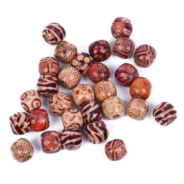 100Pcs Runde Holzperlen 12mm mit 10m Schmuck machen S8X1X1