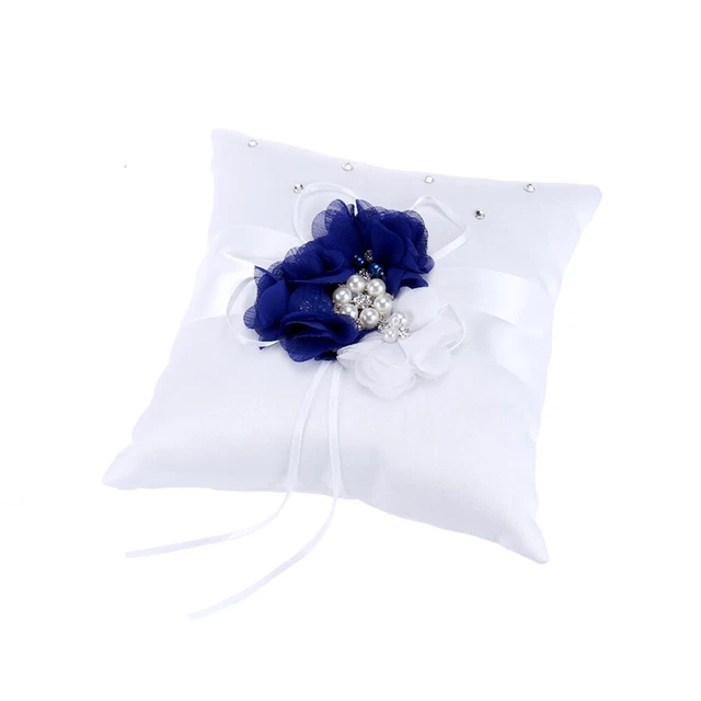 Anello Perla Sposa 20 *20 cm Fiore Cuscino Portatore Cuscini Matrimonio