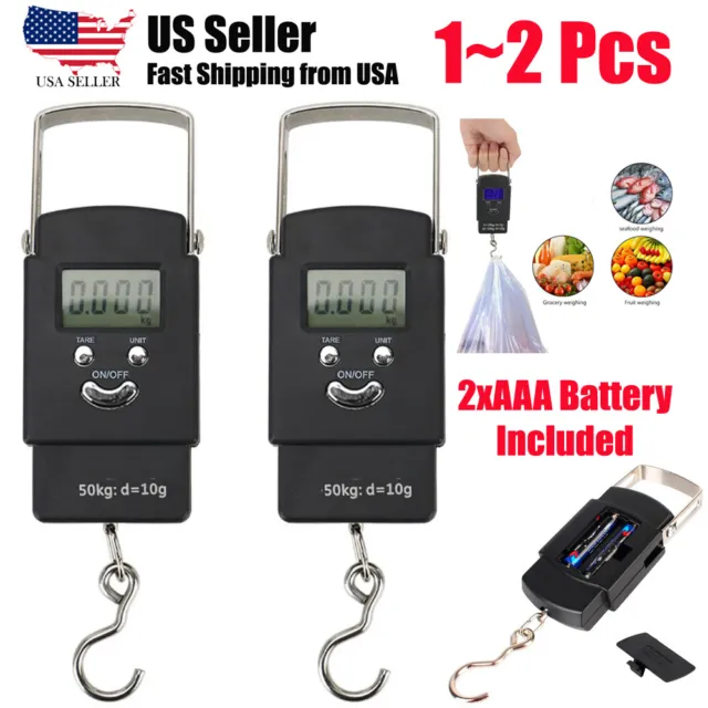 Luggage Scale Travel LCD Digital Hanging Luggage Electronic 110lb 50kg