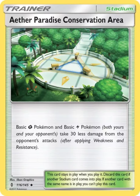 Aether Paradise Conservation Area Guardians Rising 116 Reverse Holo Pokemon Card