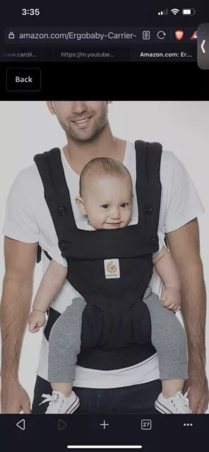 ERGO Baby ergobaby Four 4 Position 360 Infant Carrier Black Camel BC360BLKCAM1NL