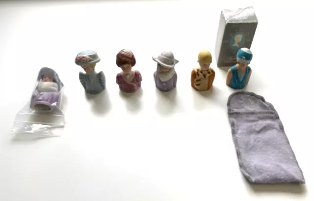 Vintage SIX Avon American Fashion Thimble - Fashion Silhouettes Thimbles