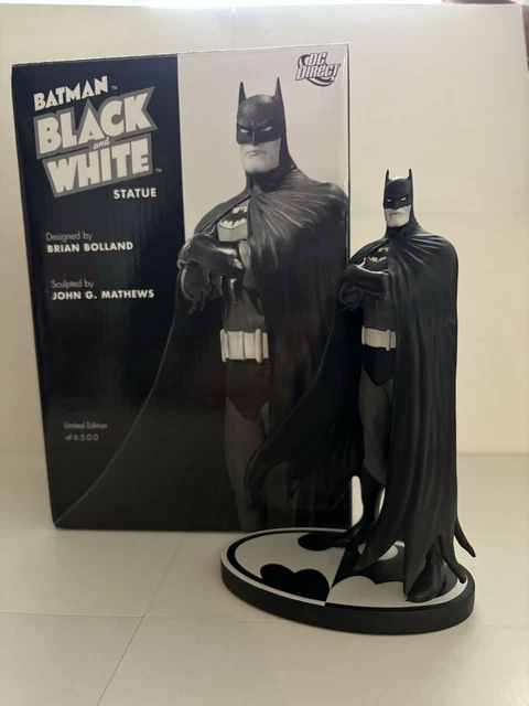 Statue Batman Black And White Par Brian Bolland, échelle 1:10, DC Comics, 2009, état Neuf