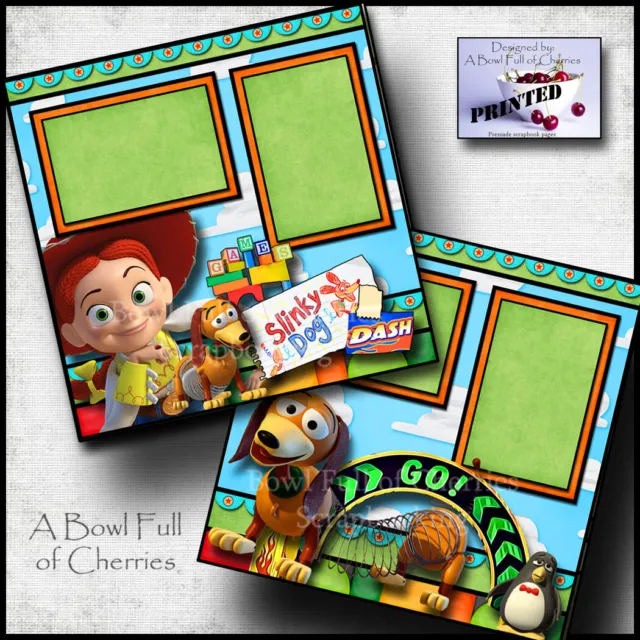 Disney SLINKY DOG DASH Toy Story 2 premade scrapbook pages printed Cherry #0180