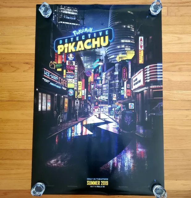 POKEMON DETECTIVE PIKACHU Movie Poster 40 x 27 New Original Double Sided NICE