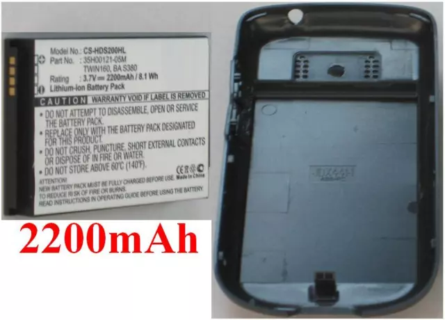 Case+Battery 2200mAh Type 35H00121-05M Ba S380 TWIN160 For Sprint Hero