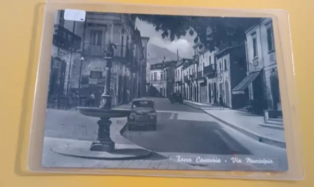 Cartolina Antica Tocco Casauria Via Municipio  Viagg  Franc