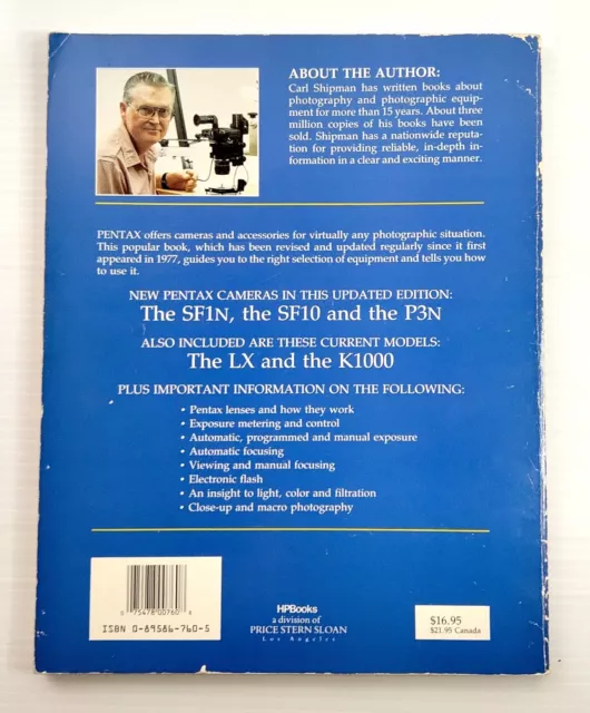 How to Select and Use Pentax SLR Cameras by Carl Shipman (1989 PB) Photography 2