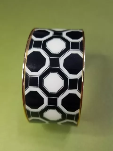 Kate Spade ♤ New York "Black & White Off Octagon Papers" Bracelet Nwot