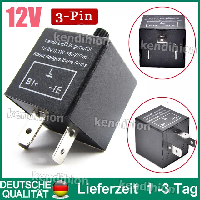Relais Clignotants Moto 12V - 2 Broches Pour LED, Buzzer Inclus | EMSea Lot De 2 - 3