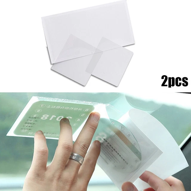 2x Supporto Parcheggio Auto Quadrato per Parabrezza 90mm x 90mm