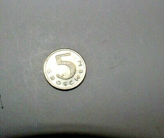 #A2331,Rare Miniature Coin-L C Lauer,Austria Five Groschen 1937 BU