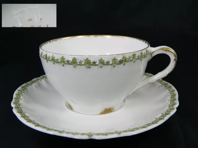 Theodore Haviland Limoges Kaffeegedeck mit grüner Ranke