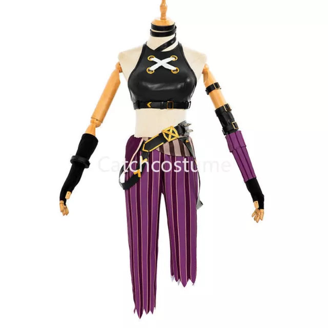 Anime Arcane League of Legends LoL Jinx Cosplay Costume Uniform Halloween Outfit 2