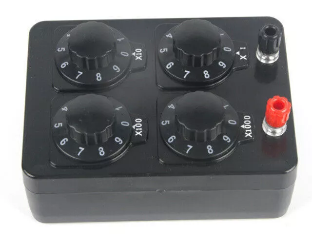 Widerstand Box Verstellbar Decade Kiste 0-9999 Ohm für Physikalisches Experiment