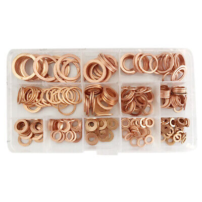 300 piezas anillos de cobre surtido anillos de sellado discos de cobre tamaño M5 a M20 para coche