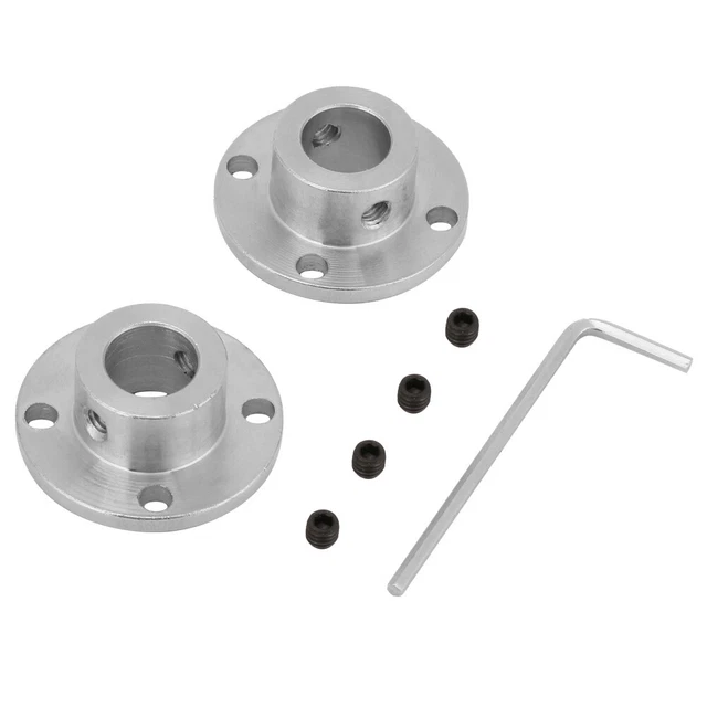 2Pcs Couplage 'axe De Bride En Acier M4 Rigide Id Connecteur 12Mm Od 18Mm