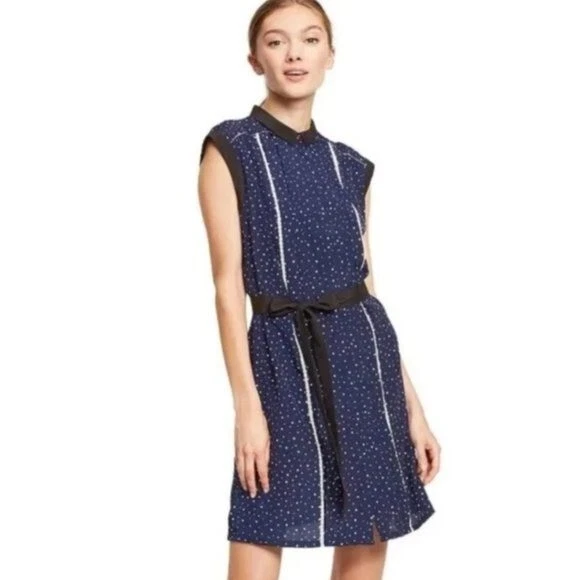 Jason Wu X Target 20th Anniversary Blue Sleeveless Polka Dot Dress Size XL