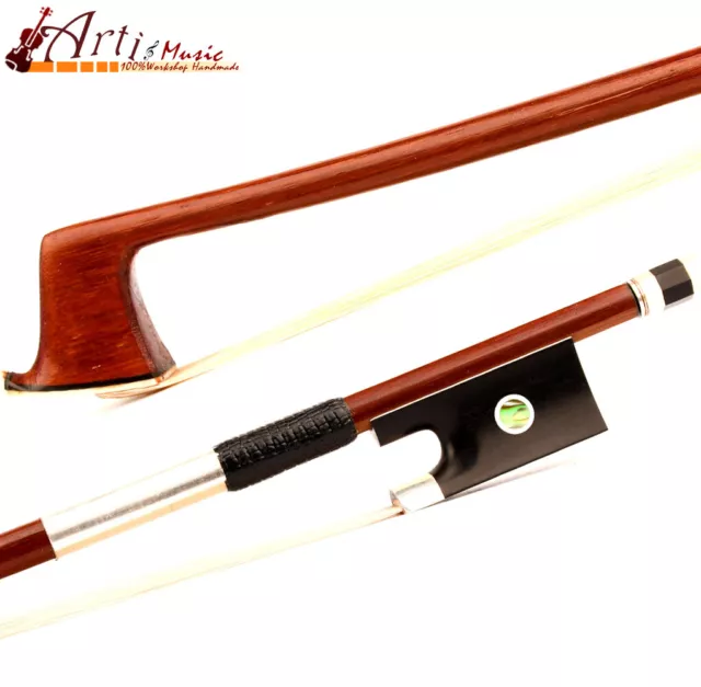 Master IPE Violin Bow 4/4 Ebony New eye Frog Silver Parts Fast E.Sartory Style