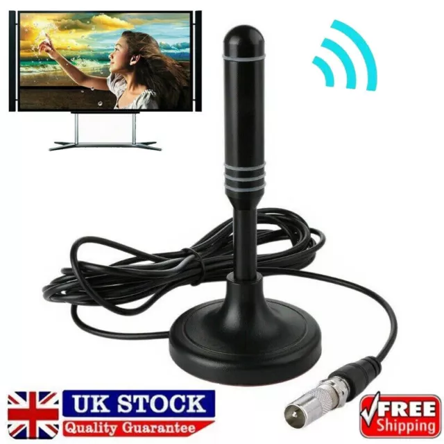 UK Best Portable TV Antenna Indoor Outdoor Digital HD Freeview Aerial Ariel.