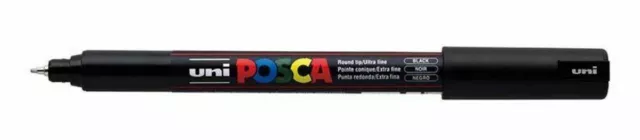 Uni Posca PC-1Mr Colour Paint Marker Pen Fabric Metal Glass Ultra Fine 0.7mm Nib 2