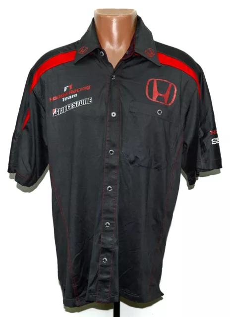 Honda Formula 1 F1 Racing Shirt Jersey Button Era Honda Size Xl Adult