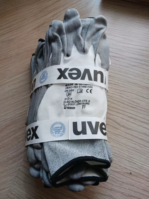 10 Paar UVEX Schutz-/Arbeits-/Montage Handschuhe phynomic foam Gr. 11