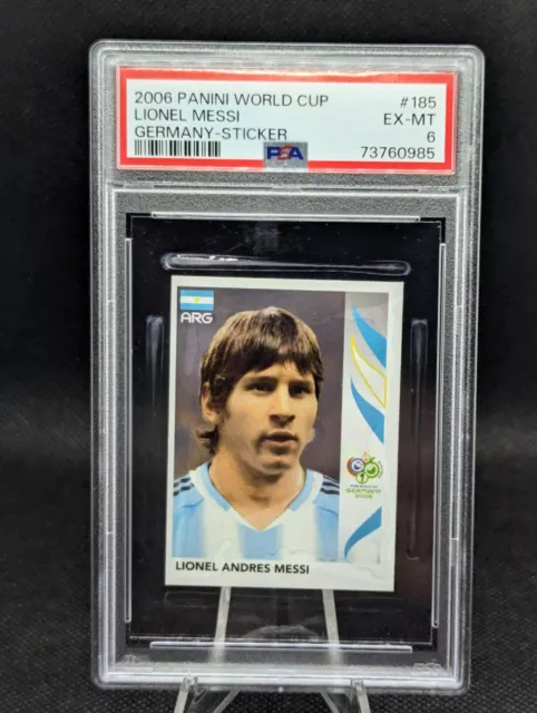 2006 Panini World Cup Album Stickers Lionel Messi Lionel Andres Messi #185 PSA 6